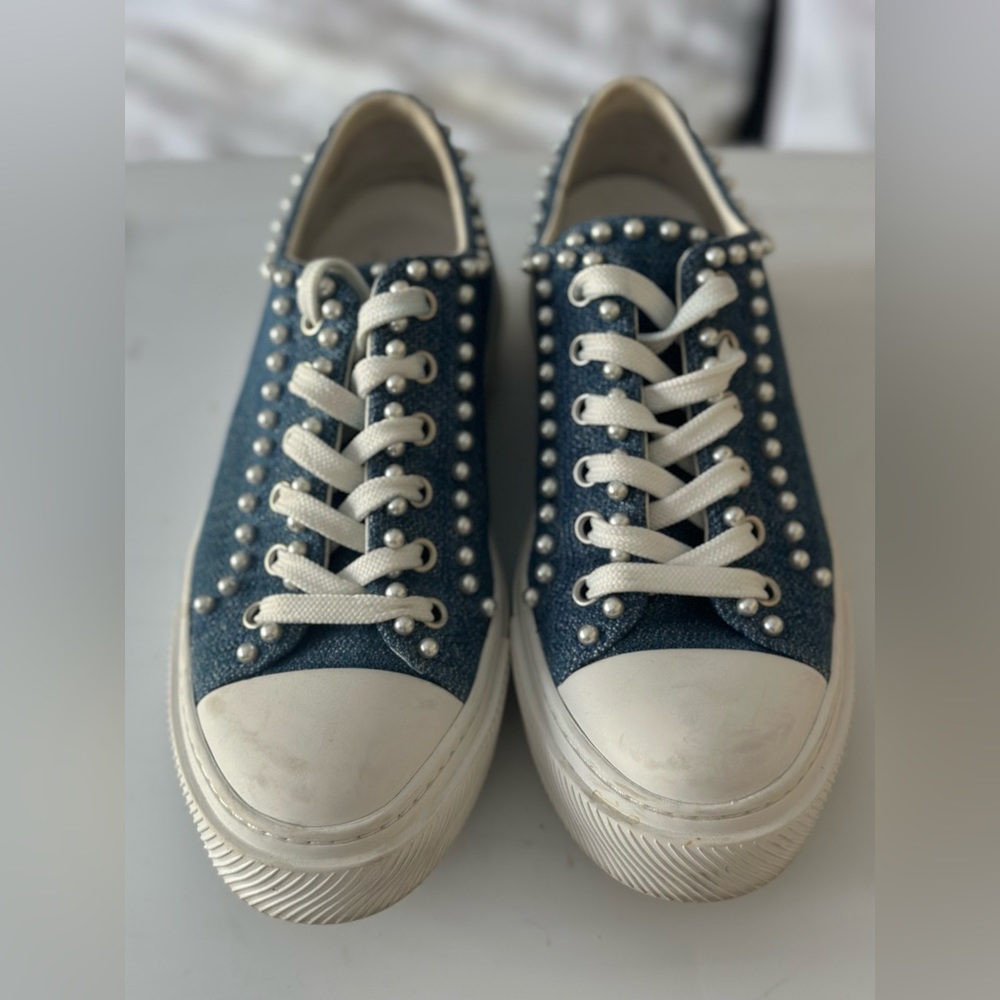 Stuart Weismann Women's Embellished Denim Sneakers